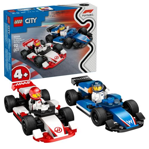 LEGO® City 60464 F1®-es Williams Racing és Haas F1® versenyautók