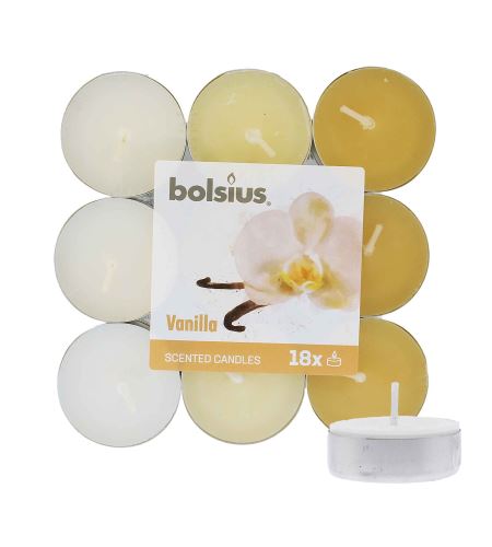 Bolsius Scented Tealights Vanilla 4h teamécses 18 db