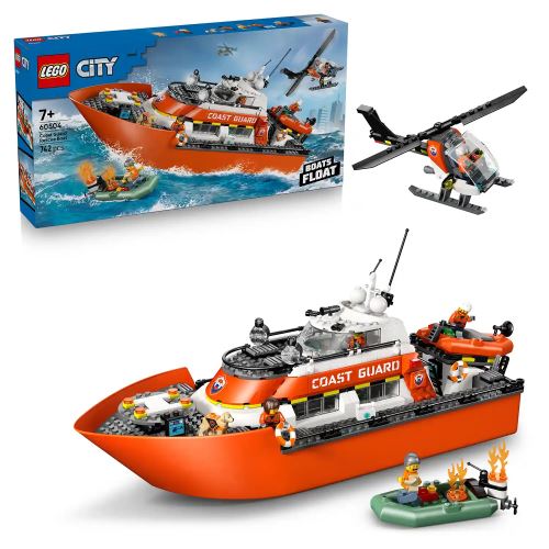 LEGO® City 60504 Parti őrség mentőcsónak és helikopter