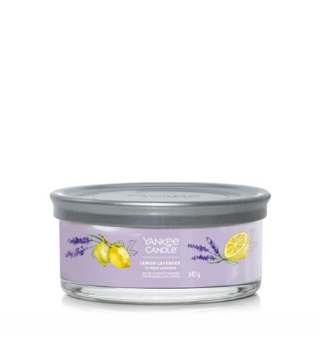 Yankee Candle Lemon Lavender signature tumbler 5 kanóccal 340 g