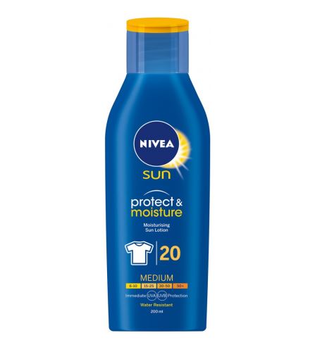 Nivea Sun Protect & Moisture napozótej SPF 20 200 ml