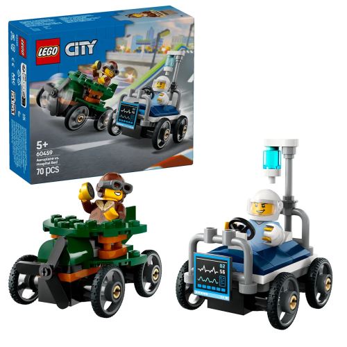LEGO® City 60459 Repülő vs. kórházi ágy, versenyautós csomag