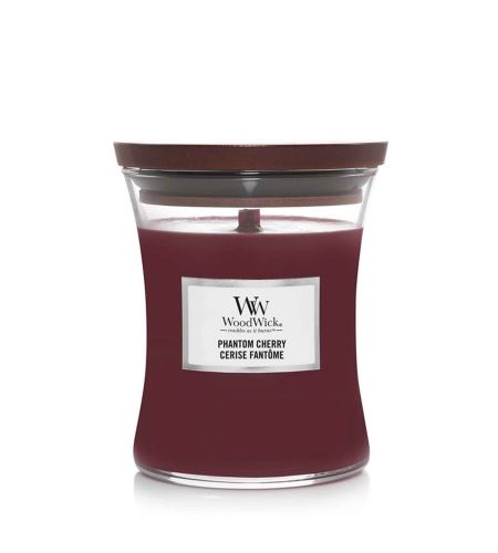 Woodwick Phantom Cherry illatos gyertya fa kanóccal 275 g