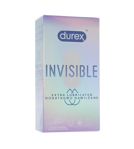 Durex Invisible Extra Thin Extra Lubricated óvszerek 10 db