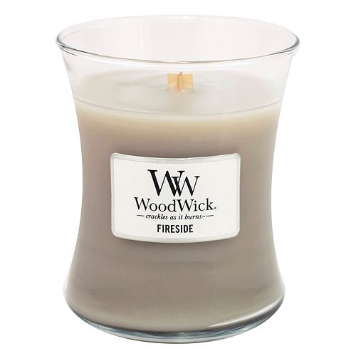 WoodWick Fireside illatos gyertya fa kanóccal 275 g