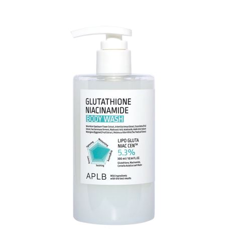 APLB Glutathione Niacinamide Body Wash hidratáló és bőrfényesítő tusfürdő 300 ml