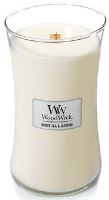 WoodWick White Tea &amp; Jasmine illatos gyertya fa kanóccal 609,5 g
