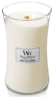WoodWick White Tea & Jasmine illatos gyertya fa kanóccal 609,5 g