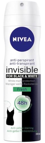 Nivea Invisible Black & White Fresh spray dezodor 150 ml