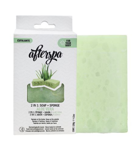 AfterSpa Aloe Vera Soap Sponge multifunkcionális szappanos szivacs 120 g