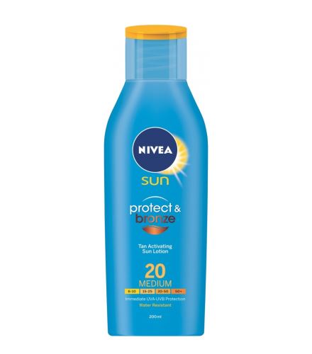 Nivea Sun Protect & Bronze napozótej SPF 20 200 ml