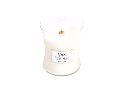 WoodWick White Teak illatos gyertya fa kanóccal 275 g