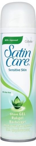 Gillette Satin Care Sensitive Skin borotválkozó gél érzékeny bőrre 200 ml Nőknek
