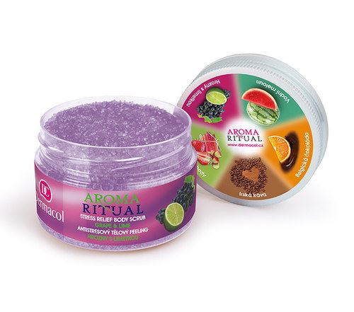 Dermacol Aroma Ritual Body Scrub Grape&Lime test peeling nőknek 200 g