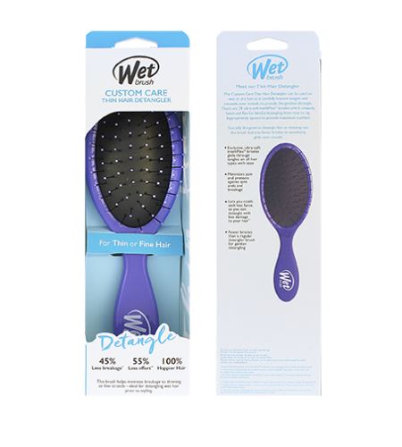 Wet Brush Custom Care Thin Hair Detangler hajkefe Purple