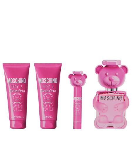 Moschino Toy 2 Bubble Gum ajándék szett nőknek toaletní voda 100 ml + tělové mléko 100 ml + sprchový gel 100 ml + toaletní voda 10 ml