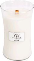 WoodWick White Teak illatos gyertya fa kanóccal 609,5 g