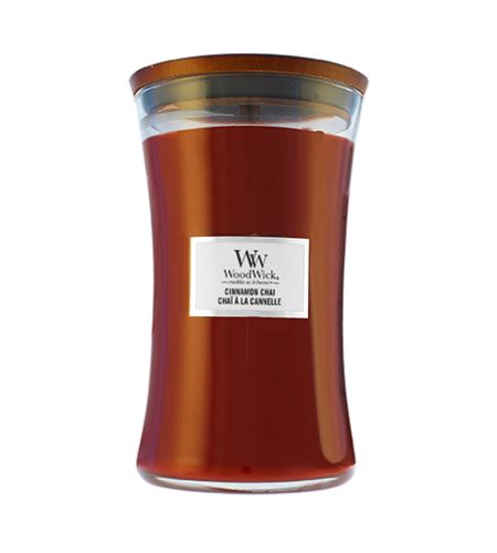 WoodWick Cinnamon Chai illatos gyertya fa kanóccal 609,5 g
