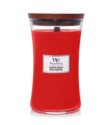 WoodWick Crimson Berries illatos gyertya fa kanóccal 609,5 g