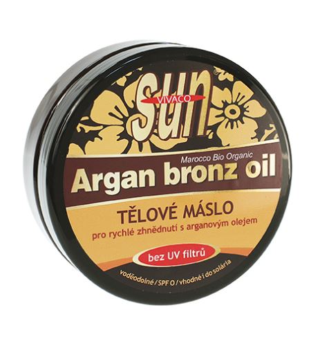 Vivaco SUN Argan Bronz Oil napozó testvaj bio argánolajjal UV szűrők nélkül 200 ml