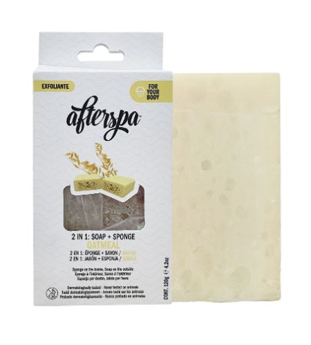 AfterSpa Oatmeal Soap Sponge multifunkcionális szappanos szivacs 120 g