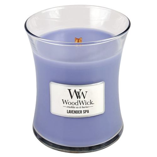 WoodWick Lavender Spa illatos gyertya fa kanóccal 275 g