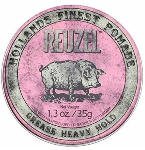 REUZEL Styling Pink Pomade Grease Heavy Hold hajpomádé közepes rögzítéssel és fényességgel férfiaknak