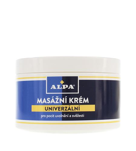 Alpa Massage Cream univerzális a lazultság és frissesség érzéséért 250 ml