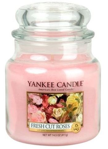 Yankee Candle Fresh Cut Roses illatos gyertya 411 g
