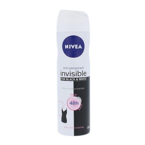 Nivea Invisible Black & White Clear izzadásgátló spray 150 ml