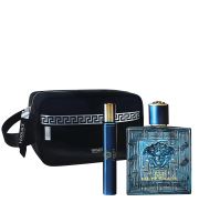 Versace Eros ajándék szett férfiaknak toaletní voda 100 ml + toaletní voda 10 ml + kosmetická taštička