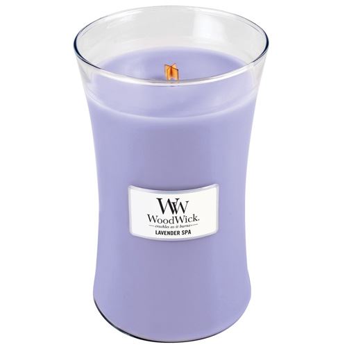 WoodWick Lavender Spa illatos gyertya fa kanóccal 609,5 g