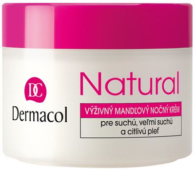 Dermacol Natural Almond tápláló éjszakai krém száraz és érzékeny bőrre  50 ml