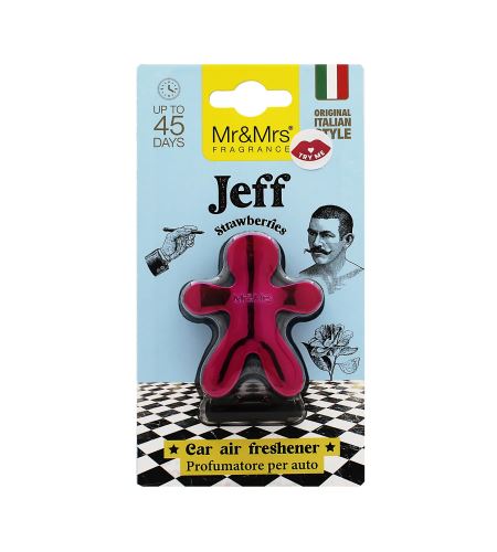 Mr&Mrs Fragrance Jeff Chrome Strawberries Autóillatosító