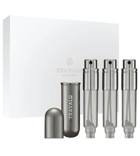 Travalo Classic utántölthető parfüm porlasztó 3x5 ml Titán