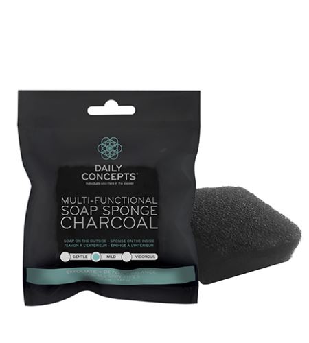 Daily Concepts Charcoal Multi-Functional Soap Sponge multifunkcionális szappanos szivacs 45 g