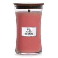 WoodWick Melon &amp; Pink Quartz illatos gyertya fa kanóccal  609,5 g