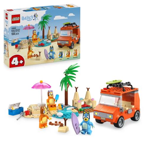 LEGO® Bluey 11202 Bluey és családja a tengerpartra utazik