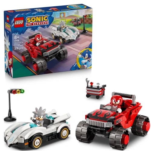 LEGO® Sonic the Hedgehog™ 77118 Silver autója Knuckles monster truckja ellen