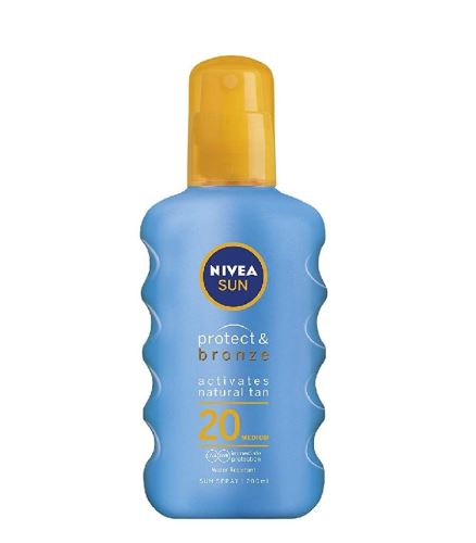 Nivea Sun Protect & Bronze napozó spray SPF 20 200 ml