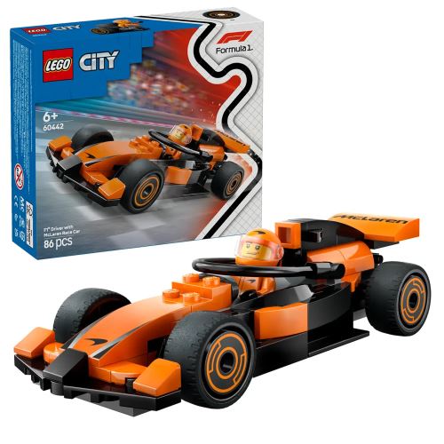 LEGO® City 60442 F1®-es pilóta McLaren versenyautóval