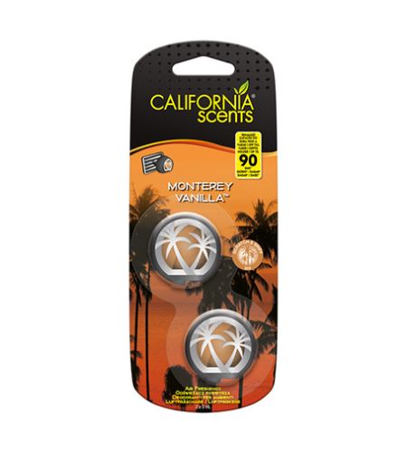 California Scents Mini Diffuser Monterey Vanilla illat autóba 2 x 3 ml