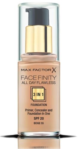 Max Factor Face Finity 3in1 Foundation SPF20 make -up 3 az 1-ben 30 ml 55 Beige