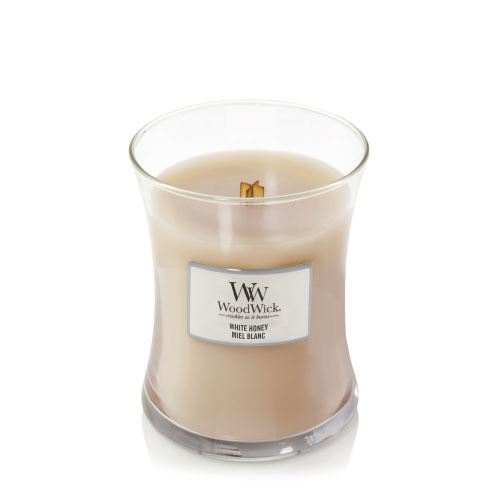 WoodWick White Honey illatos gyertya fa kanóccal 275 g