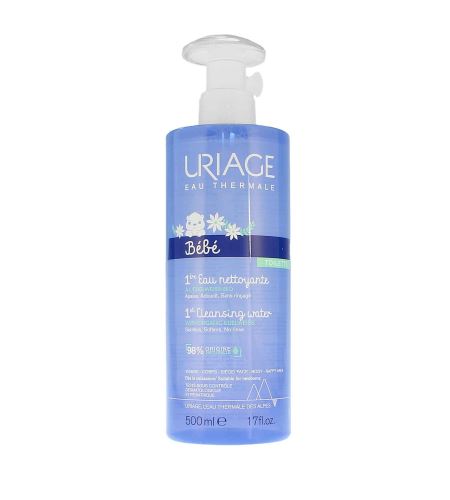 URIAGE Bébé 1st Cleansing Water tisztító víz testre és arcra gyermekeknek 500 ml