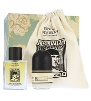 Panier Des Sens L&#39;Olivier parfémovaná voda 50 ml + deodorant roll-on 50 ml + bavlněný sáček dárková sada Pro muže