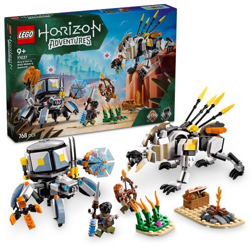 LEGO® Horizon Adventures™ 77037 Aloy és Varl a páncéljáró és a fűrészfog ellen