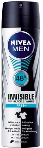 Nivea Men Invisible Black & White Fresh 48h izzadásgátló spray férfiaknak 150 ml
