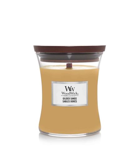 Woodwick Gilded Sands illatos gyertya fa kanóccal 275 g