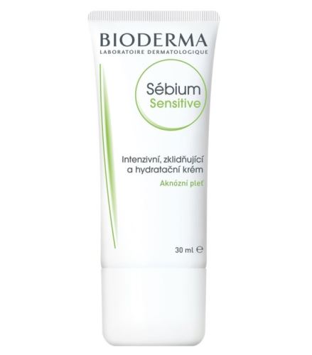Bioderma Sébium Sensitive intenzív nyugtató és hidratáló krém aknés bőrre 30 ml